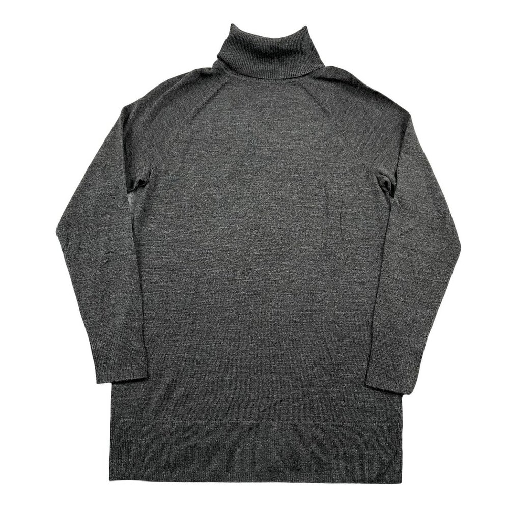 GAP Sweater Mens Small 100% Merino Wool Charcoal Heather Pullover